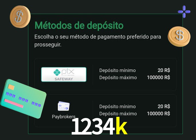 O cassino 1234k oferece uma grande variedade de métodos de pagamento